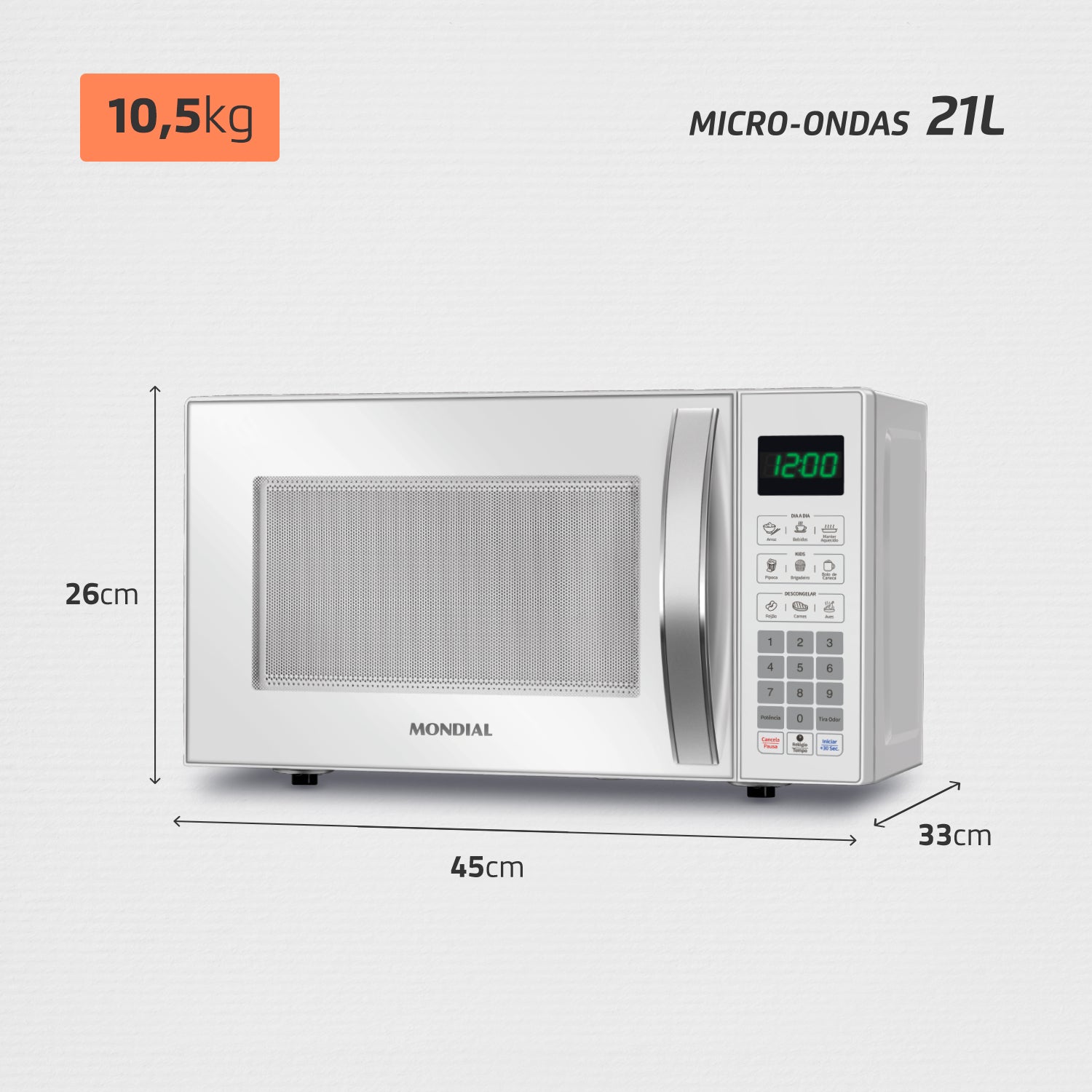 Microondas Mondial Mo 01 21 W 1200w 21 Litros 127v White 110v Microondas Mondial Mo 01 21 W 1200w 21 Litros 127v White 110v
